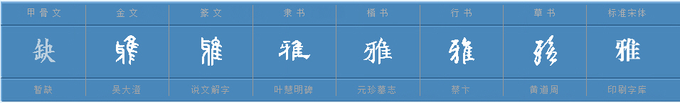 雅字是什么意思