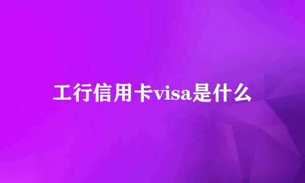 工行信用卡visa是什么