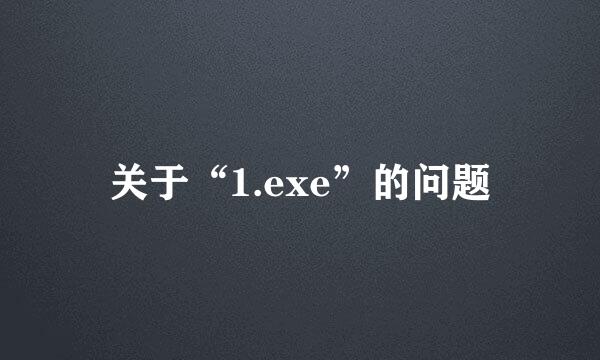 关于“1.exe”的问题