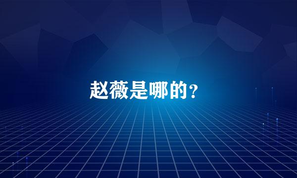 赵薇是哪的？