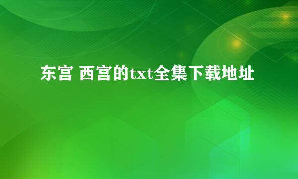 东宫 西宫的txt全集下载地址