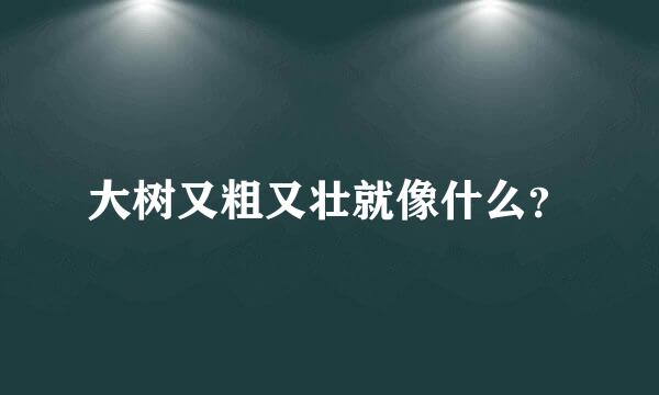 大树又粗又壮就像什么？