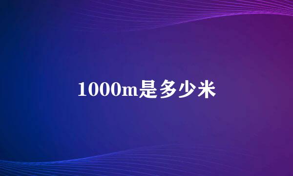 1000m是多少米