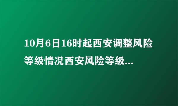 10月6日16时起西安调整风险等级情况西安风险等级划分最新