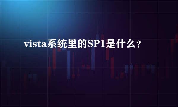 vista系统里的SP1是什么？