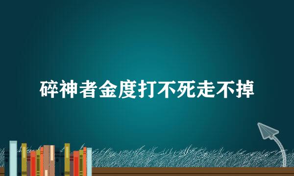 碎神者金度打不死走不掉