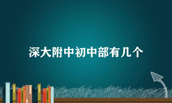 深大附中初中部有几个