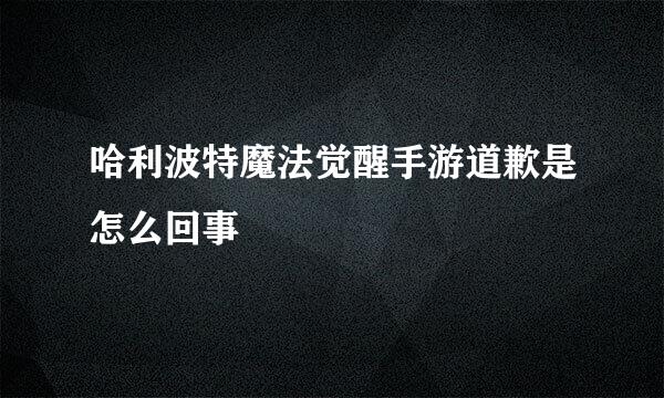 哈利波特魔法觉醒手游道歉是怎么回事