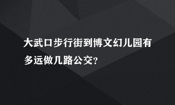 大武口步行街到博文幻儿园有多远做几路公交？