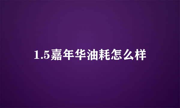 1.5嘉年华油耗怎么样