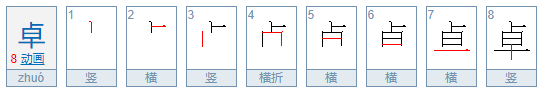 “卓”的读音是什么？