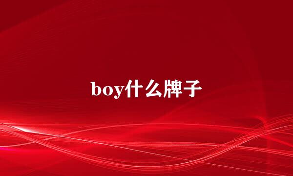 boy什么牌子