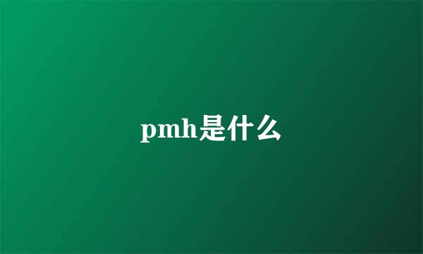 pmh是什么