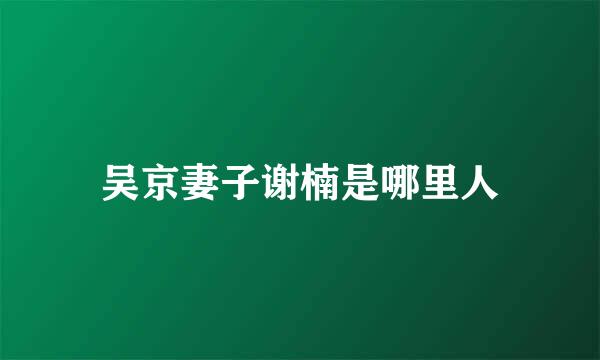 吴京妻子谢楠是哪里人