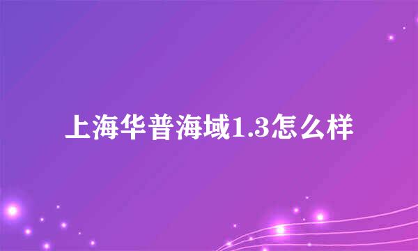 上海华普海域1.3怎么样