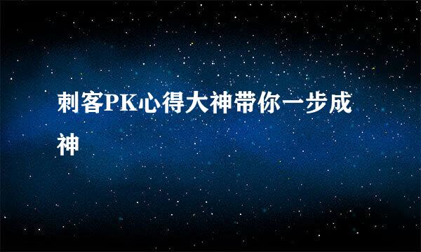 刺客PK心得大神带你一步成神