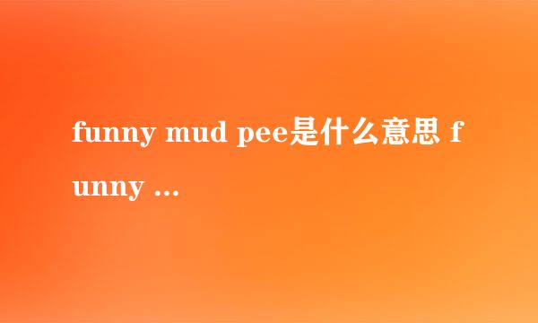 funny mud pee是什么意思 funny mud pee词典解释