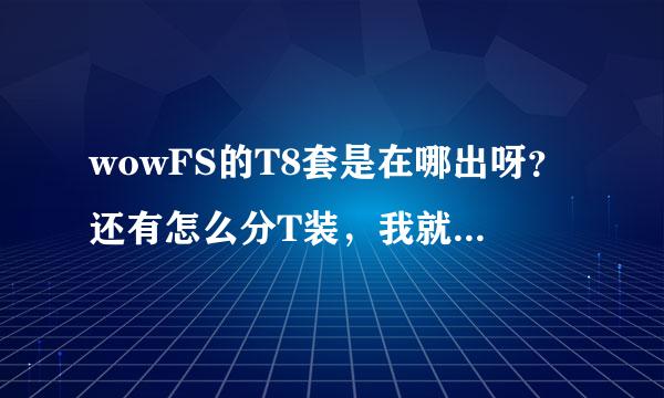 wowFS的T8套是在哪出呀？还有怎么分T装，我就不会看....我GS才3500+要怎么样才能提升的快点...