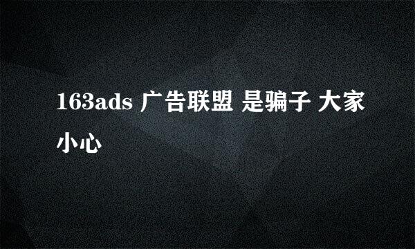 163ads 广告联盟 是骗子 大家小心