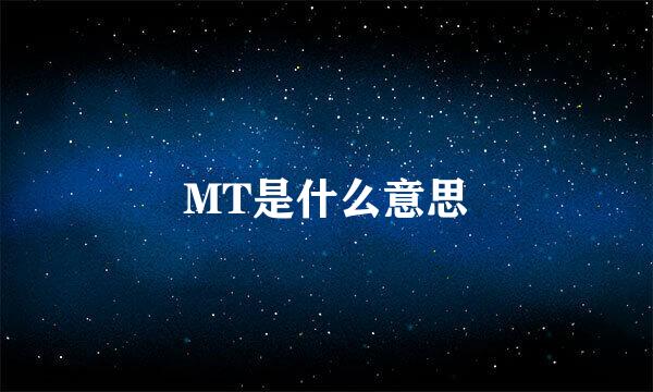 MT是什么意思