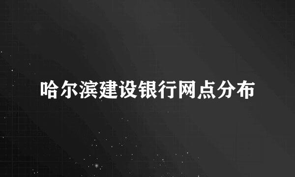 哈尔滨建设银行网点分布