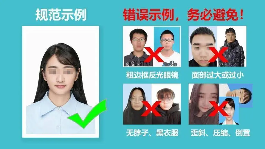 网上确认报名照片要求