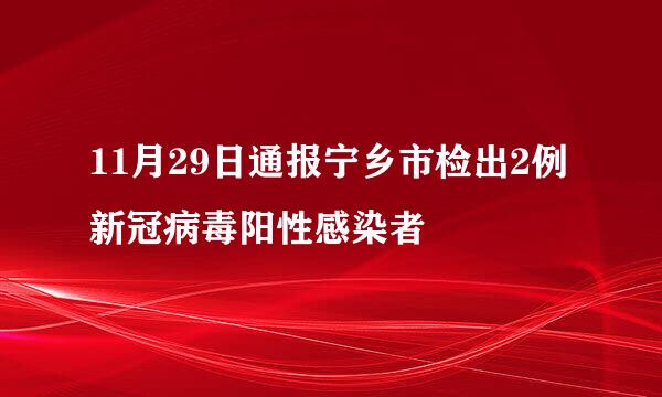 11月29日通报宁乡市检出2例新冠病毒阳性感染者