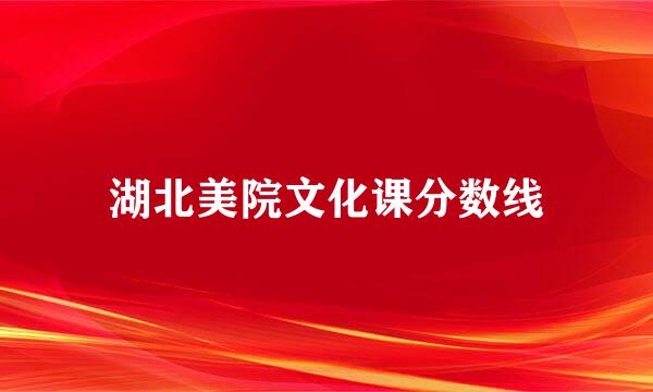 湖北美院文化课分数线