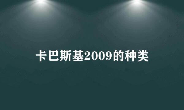 卡巴斯基2009的种类