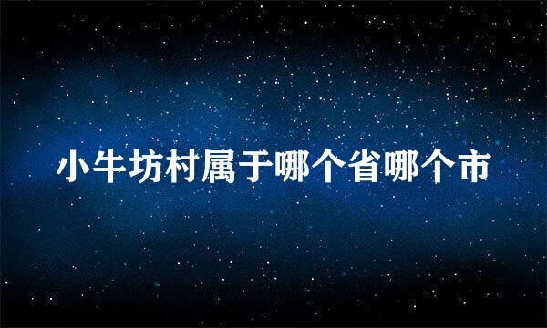 小牛坊村属于哪个省哪个市