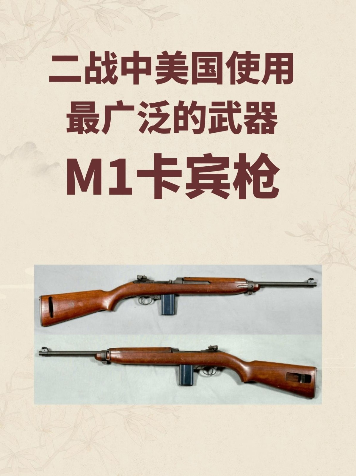 二战中美国使用最广泛的武器：M1卡宾枪？