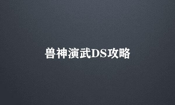 兽神演武DS攻略