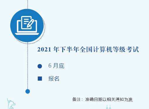 计算机二级报名时间2021年下半年