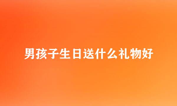 男孩子生日送什么礼物好