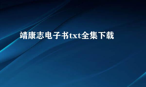 靖康志电子书txt全集下载