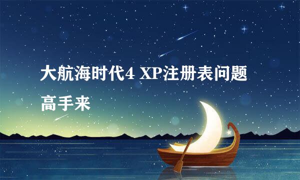 大航海时代4 XP注册表问题 高手来