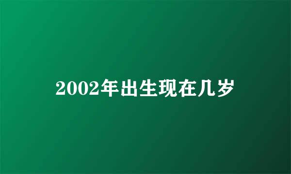 2002年出生现在几岁