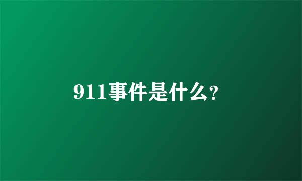 911事件是什么？