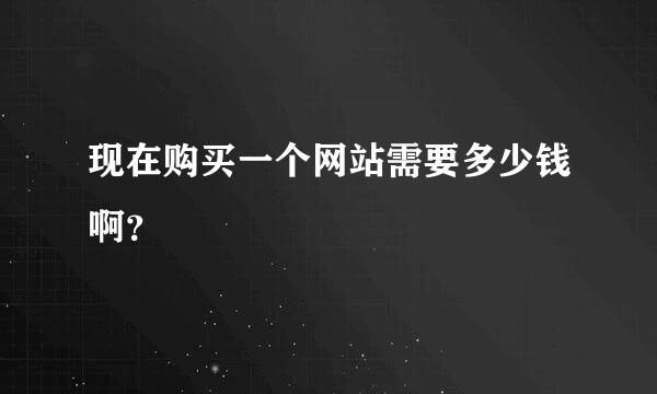 现在购买一个网站需要多少钱啊？