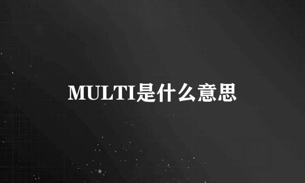 MULTI是什么意思