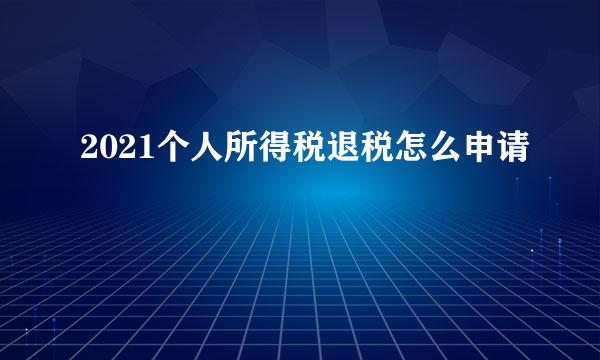 2021个人所得税退税怎么申请