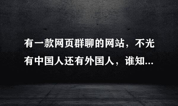 有一款网页群聊的网站，不光有中国人还有外国人，谁知道网址是什么呢？