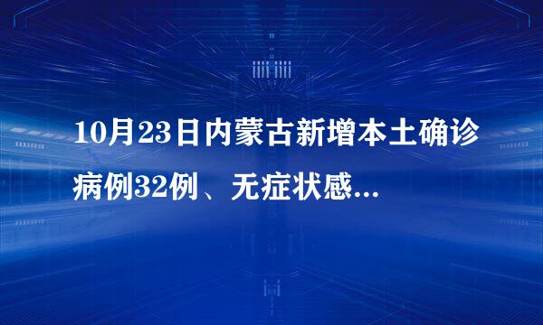 10月23日内蒙古新增本土确诊病例32例、无症状感染者66例