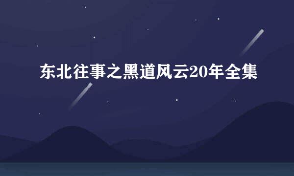 东北往事之黑道风云20年全集