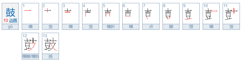 鼓的词语