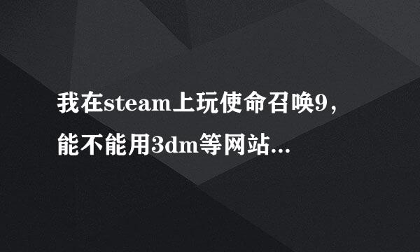 我在steam上玩使命召唤9，能不能用3dm等网站上的汉化补丁？