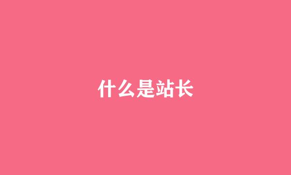 什么是站长