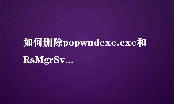 如何删除popwndexe.exe和RsMgrSvc.exe