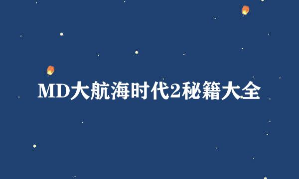 MD大航海时代2秘籍大全