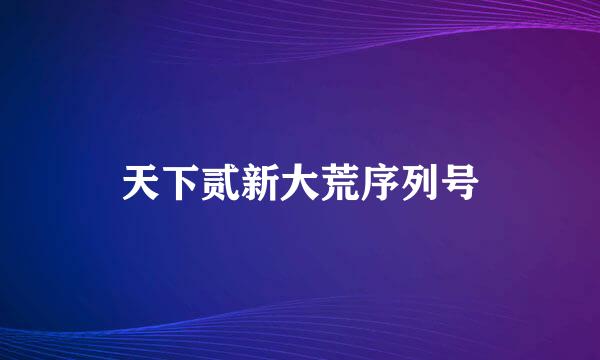 天下贰新大荒序列号